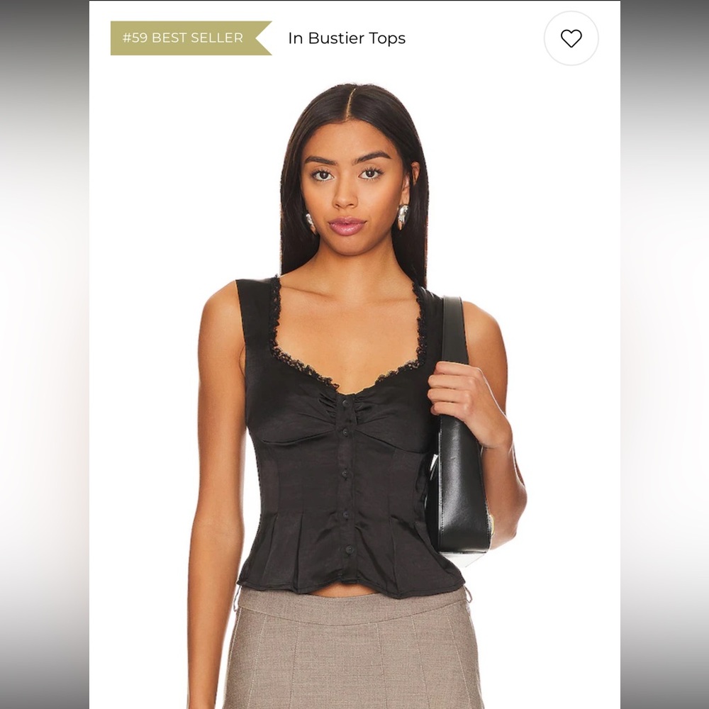 Mina Bustier Top in Black more to come